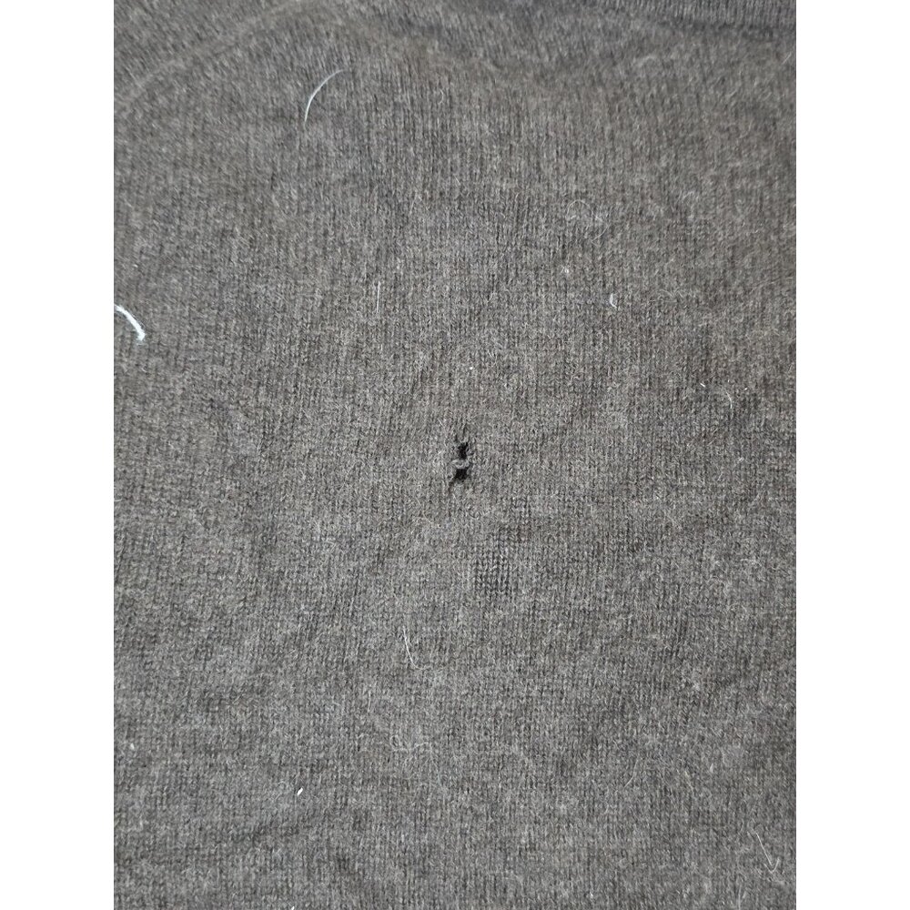 APT 9 Cashmere Cardigan Sweater Womens Medium Brown Argyle Button Front Knit - Picture 10 of 13